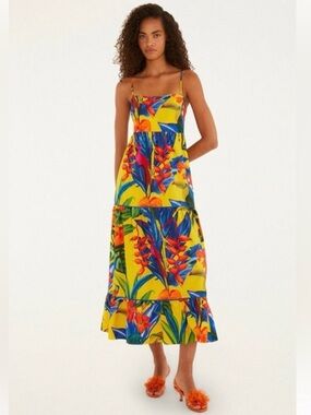 FARM Rio Bright Nature Tropical Floral Maxi Sundress, NWT 🇧🇷